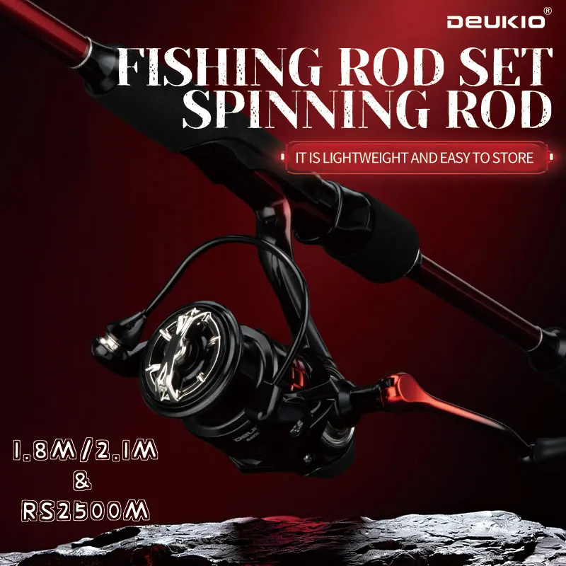 Fishing Rod Combo - DEUKIO 4/5 Sections Fishing Rod Combo