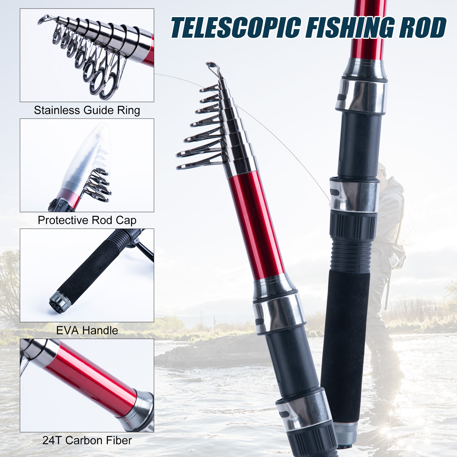 Goture Telescopic Fishing Rod  - Fishing Rod Spinning review and price