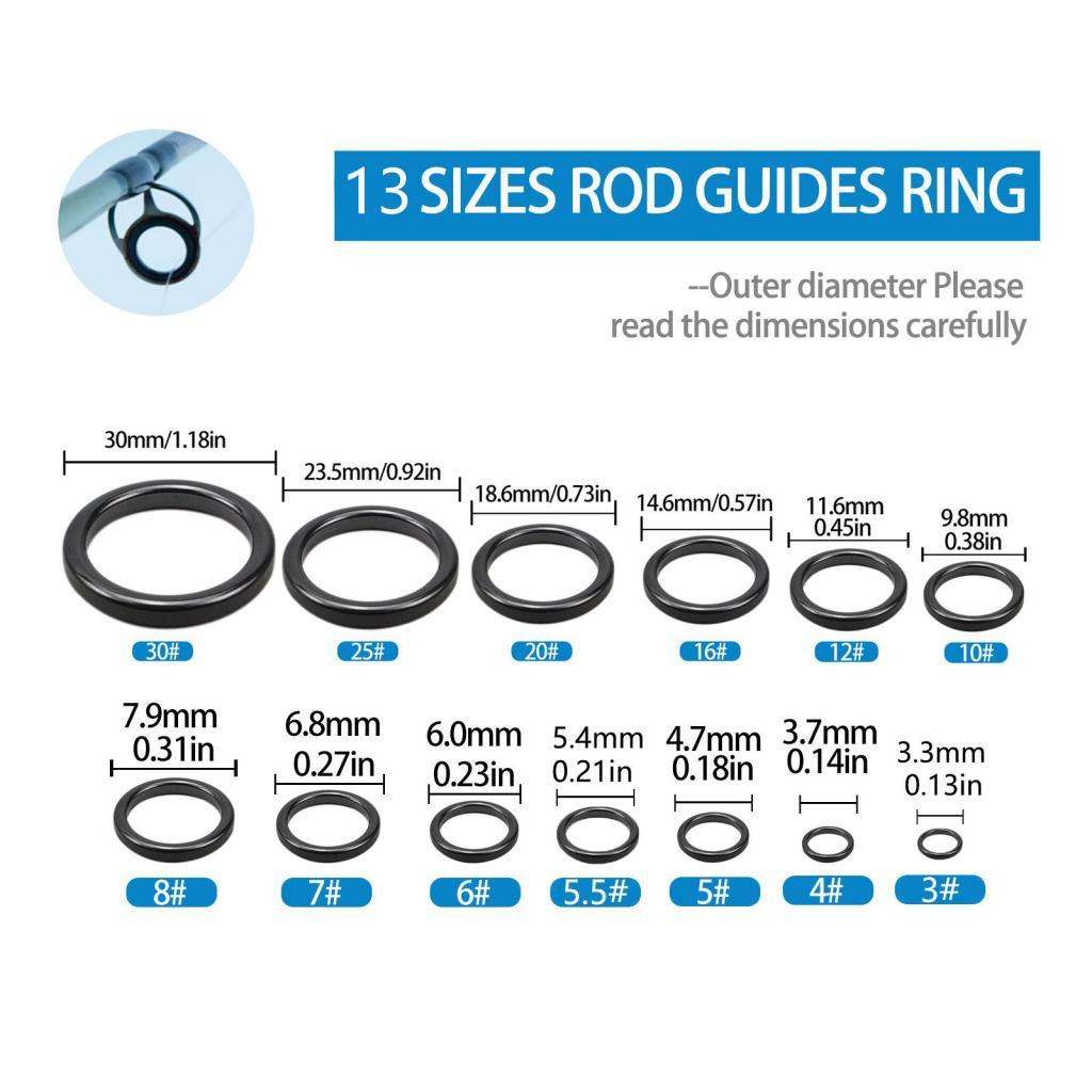 26 Pieces Fishing Rod Guides C - Fishing Rod Tip Replacement review and price