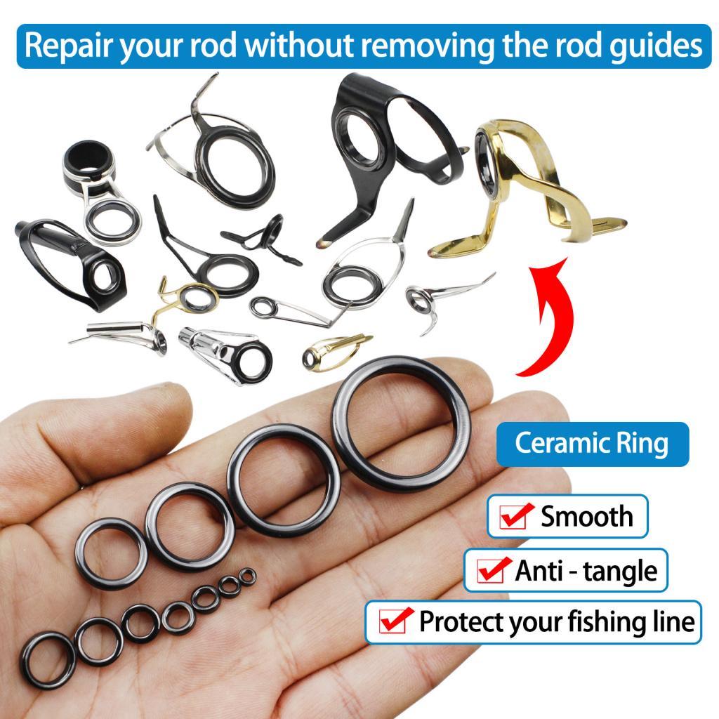 26 Pieces Fishing Rod Guides C - Fishing Rod Tip Replacement review and price
