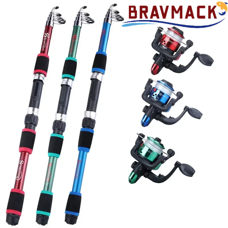 BRAVMACK Telescopic Fishing Po - Fishing Rod Spinning review and price