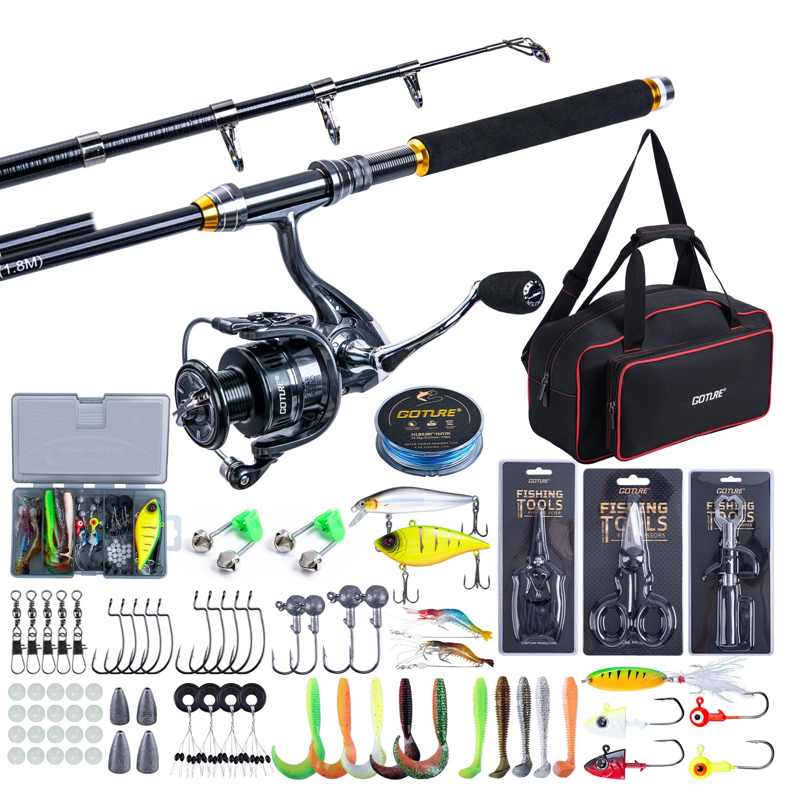 Goture Fishing Telescopic Rod  - Fishing Rod Spinning review and price